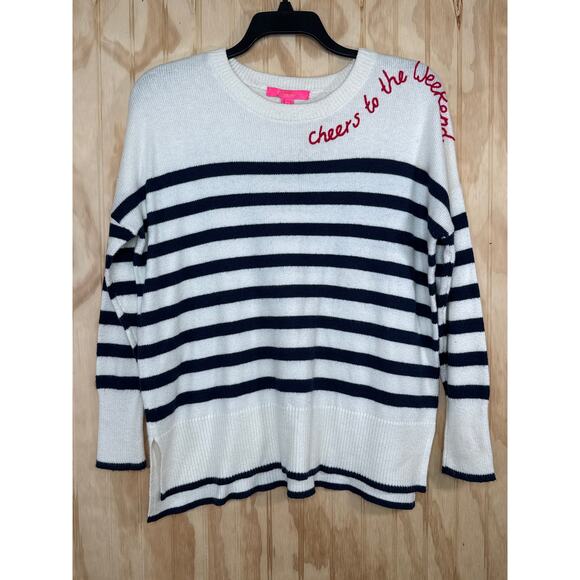 Lilly Pulitzer Sweater Cheers To The Weekend Size Large - Picture 3 of 8